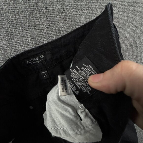 Rocawear Y2K Women Jeans Size 22 Black Pockets Embellished Spell Out Logo 1999 - Picture 16 of 16